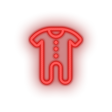 Charger l&#39;image dans la galerie, red family onesie child children care clothing kid clothes baby led neon factory