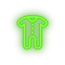 Charger l&#39;image dans la galerie, green family onesie child children care clothing kid clothes baby led neon factory