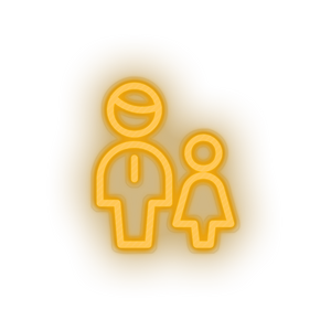warm_white family parent father children human person child daughter kid grandfather baby led neon factory