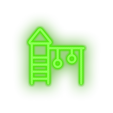 Charger l&#39;image dans la galerie, green family play children playground outdoors child structure kid baby playhouse led neon factory