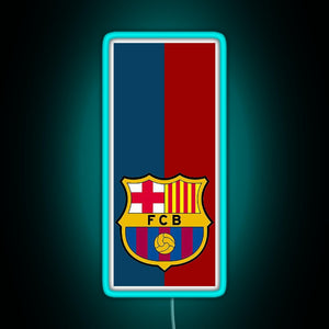 Fc Barcelona Design RGB neon sign lightblue 