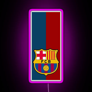 Fc Barcelona Design RGB neon sign  pink