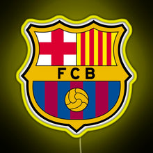 Charger l&#39;image dans la galerie, FC Barcelona Logo RGB neon sign yellow