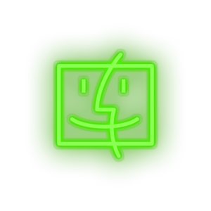 green finder social network brand logo led neon factory