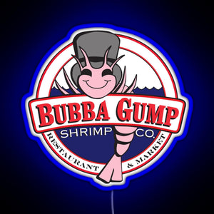 Forrest Gump Bubba Gump Shrimp Co RGB neon sign blue