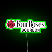 Charger l&#39;image dans la galerie, Four Roses Bourbon RGB neon sign green