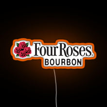 Charger l&#39;image dans la galerie, Four Roses Bourbon RGB neon sign orange