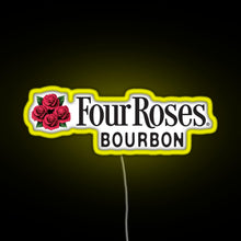 Charger l&#39;image dans la galerie, Four Roses Bourbon RGB neon sign yellow