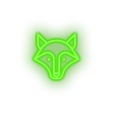 Charger l&#39;image dans la galerie, green fox led animal carnivore cartoon fauna fox wolf zoo neon factory