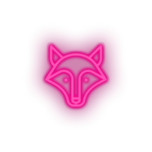 Charger l&#39;image dans la galerie, pink fox led animal carnivore cartoon fauna fox wolf zoo neon factory