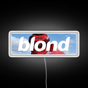 Frank Ocean Blond Helmet Box Logo RGB neon sign white 