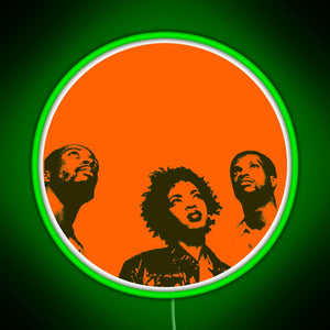 Fugees Minimal RGB neon sign green