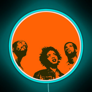 Fugees Minimal RGB neon sign lightblue 