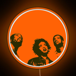 Fugees Minimal RGB neon sign orange