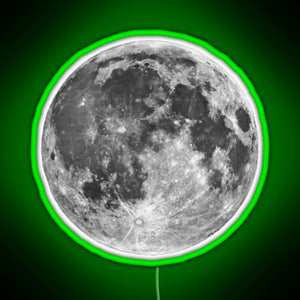 Full Moon sticker RGB neon sign green