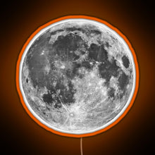 Charger l&#39;image dans la galerie, Full Moon sticker RGB neon sign orange