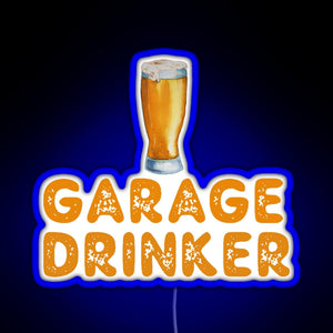 Garage Drinker RGB neon sign blue