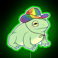 Charger l&#39;image dans la galerie, Gay Pride Cowboy Frog RGB neon sign green