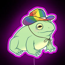 Charger l&#39;image dans la galerie, Gay Pride Cowboy Frog RGB neon sign  pink