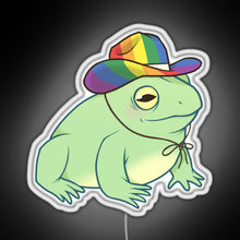 Charger l&#39;image dans la galerie, Gay Pride Cowboy Frog RGB neon sign white 
