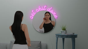 make-up mirror with led frame