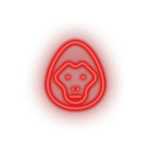 Charger l&#39;image dans la galerie, red gorilla led animal cartoon fauna gorilla herbivore monkey zoo neon factory