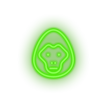 Charger l&#39;image dans la galerie, green gorilla led animal cartoon fauna gorilla herbivore monkey zoo neon factory