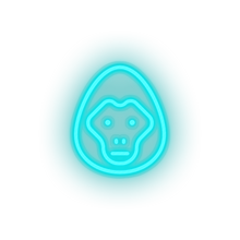 Charger l&#39;image dans la galerie, ice_blue gorilla led animal cartoon fauna gorilla herbivore monkey zoo neon factory