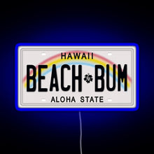 Charger l&#39;image dans la galerie, Hawaii License Plate RGB neon sign blue