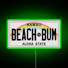 Charger l&#39;image dans la galerie, Hawaii License Plate RGB neon sign green