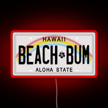 Charger l&#39;image dans la galerie, Hawaii License Plate RGB neon sign red