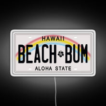 Charger l&#39;image dans la galerie, Hawaii License Plate RGB neon sign white 