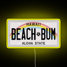Charger l&#39;image dans la galerie, Hawaii License Plate RGB neon sign yellow
