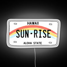 Charger l&#39;image dans la galerie, Hawaii Sunrise Licence Plate RGB neon sign white 