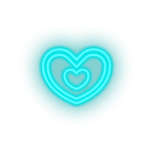 Charger l&#39;image dans la galerie, ice_blue heart led heart like love relationship romance shape valentine day neon factory