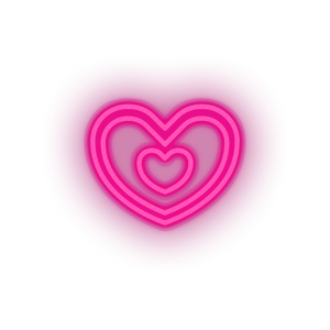pink heart led heart like love relationship romance shape valentine day neon factory
