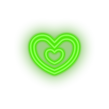 Charger l&#39;image dans la galerie, green heart led heart like love relationship romance shape valentine day neon factory