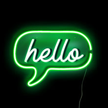 Charger l&#39;image dans la galerie, Green wall sign - hello english