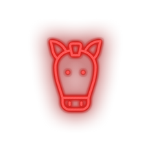 Charger l&#39;image dans la galerie, red horse led animal cartoon farm fauna herbivore horse zoo neon factory