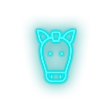 Charger l&#39;image dans la galerie, ice_blue horse led animal cartoon farm fauna herbivore horse zoo neon factory
