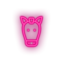 Charger l&#39;image dans la galerie, pink horse led animal cartoon farm fauna herbivore horse zoo neon factory