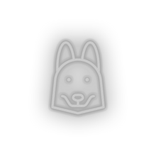 Charger l&#39;image dans la galerie, white husky_dog led animal carnivore cartoon fauna husky dog pet zoo neon factory