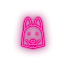 Charger l&#39;image dans la galerie, pink husky_dog led animal carnivore cartoon fauna husky dog pet zoo neon factory