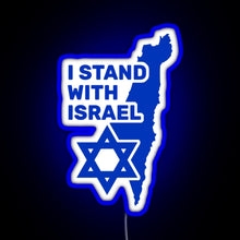 Charger l&#39;image dans la galerie, I Stand With Israel Show Your Support For Israel RGB neon sign blue
