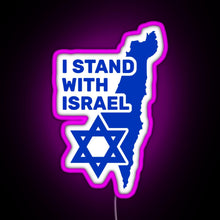 Charger l&#39;image dans la galerie, I Stand With Israel Show Your Support For Israel RGB neon sign  pink