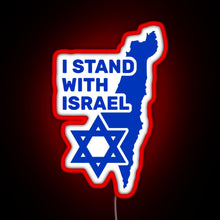 Charger l&#39;image dans la galerie, I Stand With Israel Show Your Support For Israel RGB neon sign red
