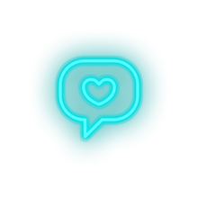 Charger l&#39;image dans la galerie, ice_blue i_love_you led bubble heart I love you love relationship romance valentine day neon factory