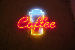 coffee bar neon sign