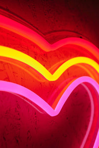 heart love neon sign