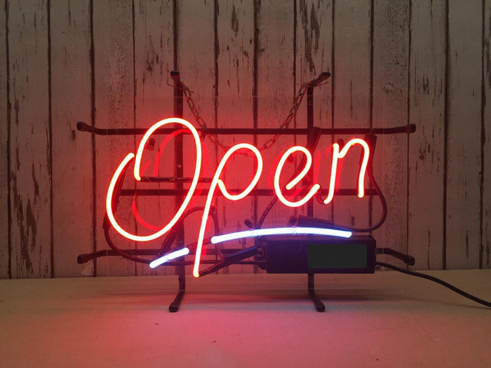 OPEN neon sign